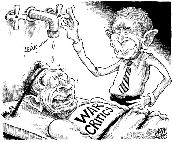 bush, leak, war critics