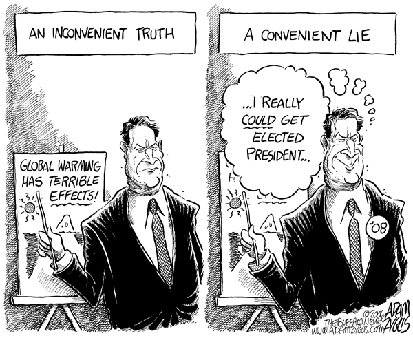 al gore, an inconvenient truth, lie, 2008