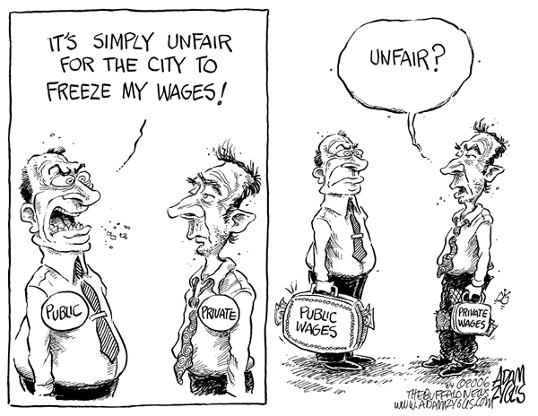 wage freeze, buffalo