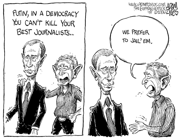 bush; putin; freedom of press