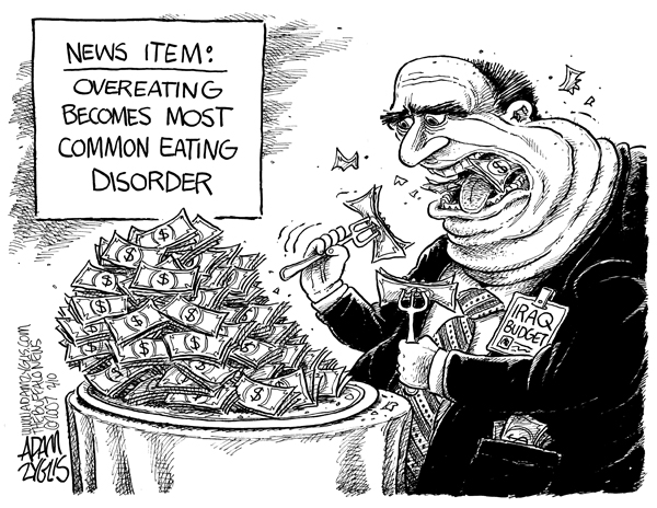 overeating; iraq budget; disorder