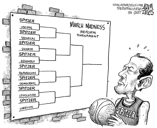 spitzer; reform; albany; march madness