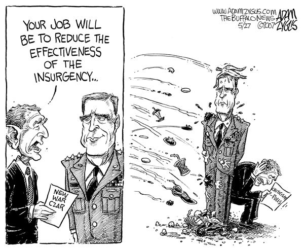 bush; war czar; iraq; polls; insurgency