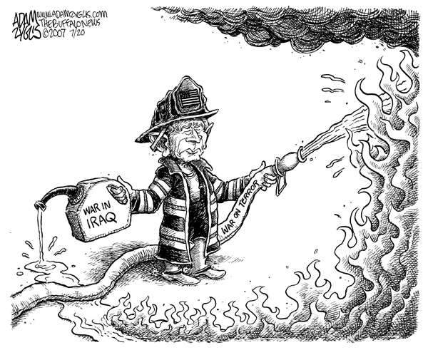 bush, iraq, war on terror, fire, gas, fireman