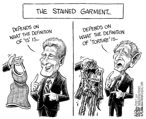 bush, clinton, stain, dress, garment, us image, torture