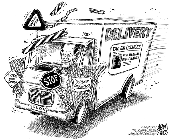 spitzer, new york, delivery, licenses, illegal immigrants, border concerns