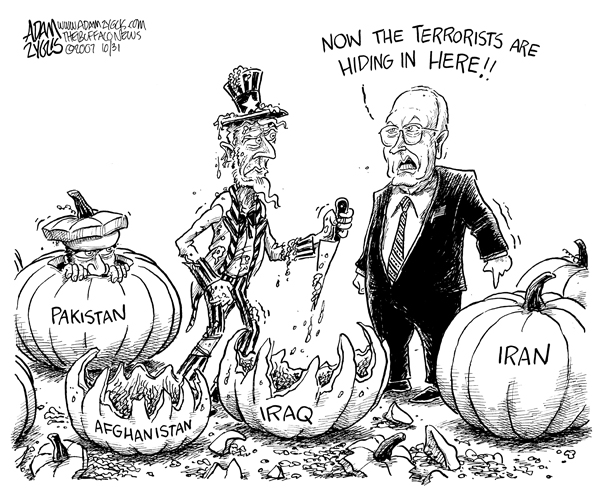 halloween, pumpkins, pakistan, iraq, iran terrorists, cheney