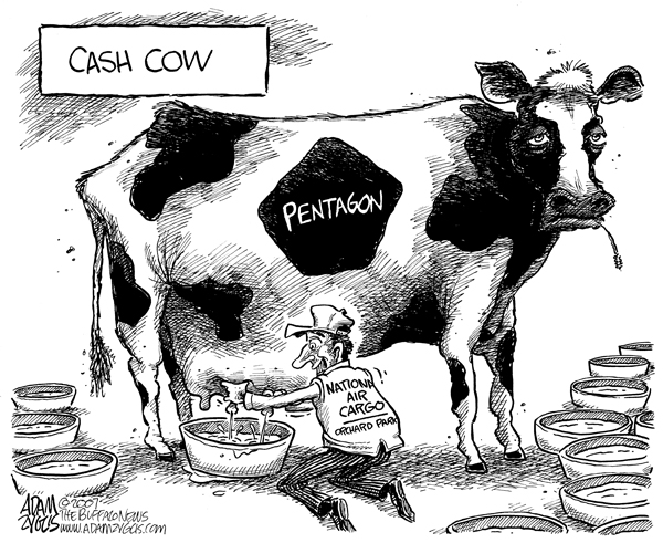 cash cow, pentagon, national air cargo, cow, milk, orchard park