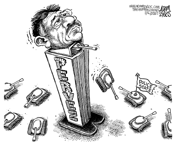 pervez, musharraf, pakistan, police state, pez, tanks