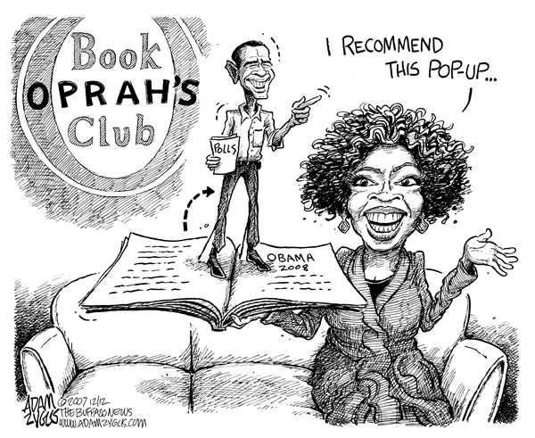 oprah's book club, oprah, pop-up, book, obama, polls, endorsement