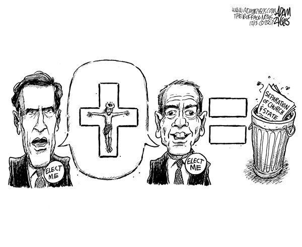 romney, mormon speech, huckabee, religion, christianity, gop, candidates, election, separation of church and state, equation