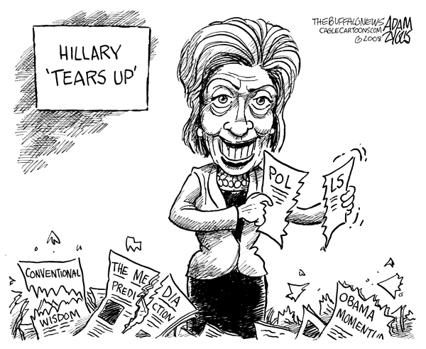 hillary, clinton, tears up, polls, pundits, predictions, media, new hampshire, primaries, 2008, election