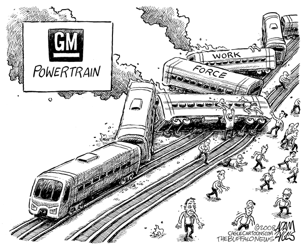 gm, detroit, auto, industry, powertrain, work force, strike, buyouts, general motors