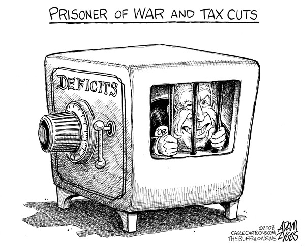 p.o.w., mccain, john, prisoner of war, tax cuts, iraq, spending, deficits, 2008