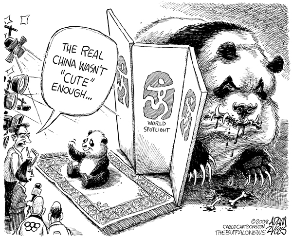 china, olympics, world spotlight, cute, singer, lip synching, panda bear, human rights, media, tibet