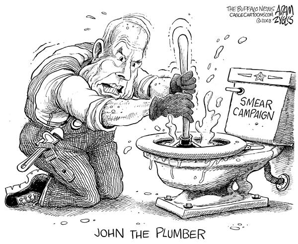 joe the plumber, john mccain, smear campaign, negative, ads, socialism, fear, 2008, election, dirty, politics