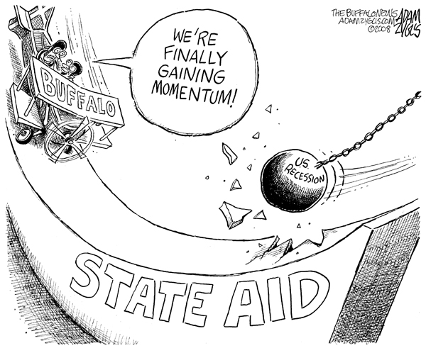 buffalo, momentum, state aid, ny, state, new york, albany, recession, economy