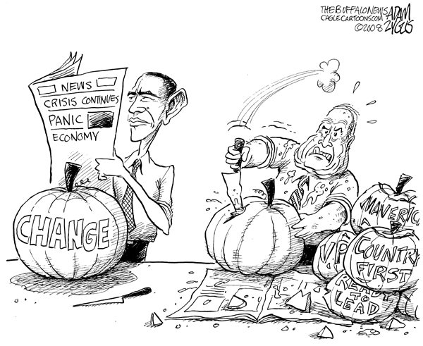 obama, mccain, campaign, 2008, messages, marketing, temperment, pumpkin, carving, halloween, election
